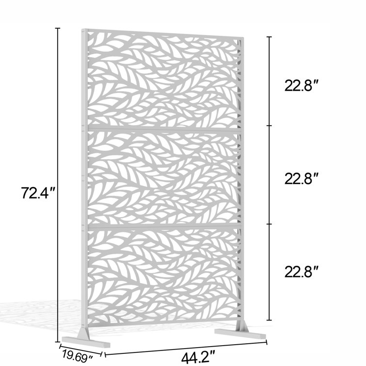 outdoor privacy screen 6 ft. H x 4 ft. W Metal Privacy Screen Fence